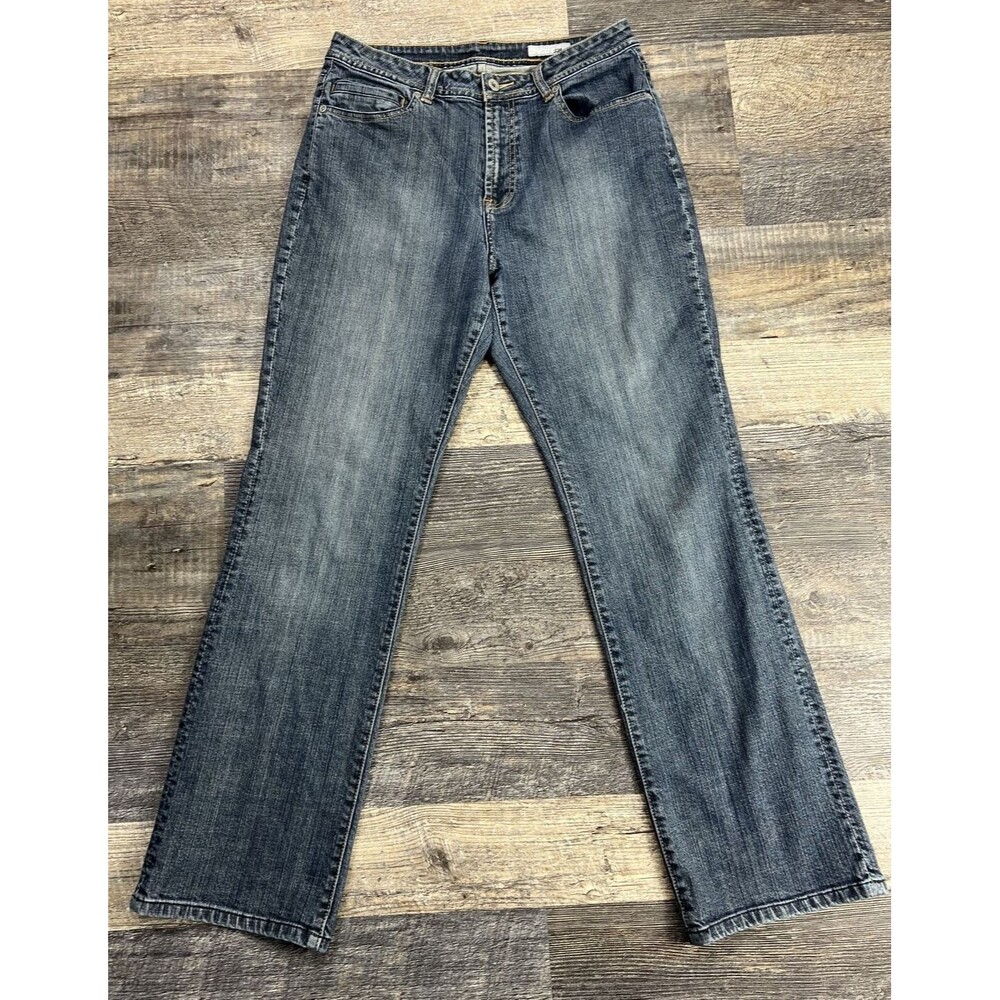 Chicos Platinum Jeans Women 1.5 Regular Blue Denim Quartz Mid Rise Stretch - Picture 1 of 10